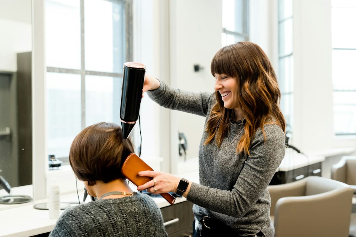 A beauty professional at work